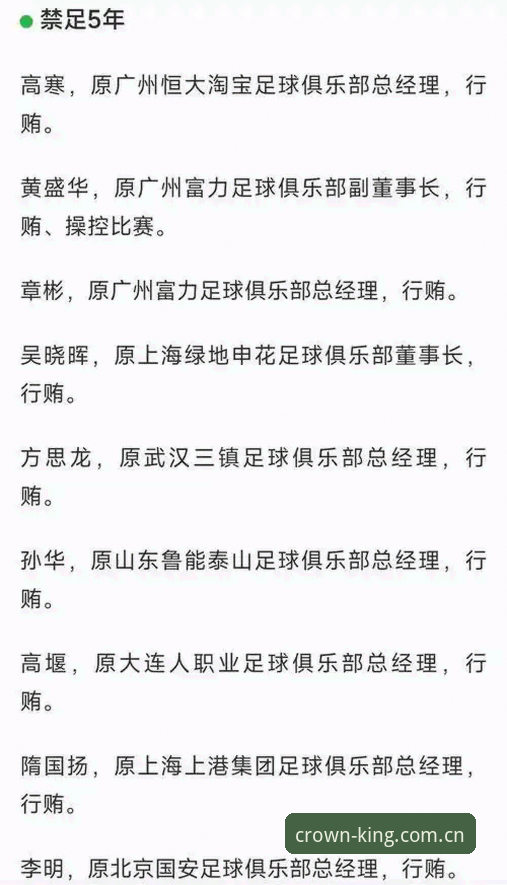 资深用户深度解析：从足协第三批禁足名单，看足球行业乱象背后的创新治理思路